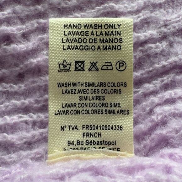 FRNCH PARIS NORHEN‎ TEXTURED PULLOVER SWEATER IN LAVENDER NWT WOMEN'S SIZE S/M - Picture 13 of 13
